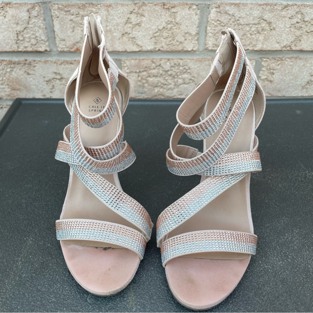 Call it Spring Rose Gold heels